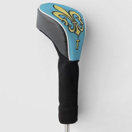 Elegante aangepaste Fleur De Lis-golfdesign Golfheadcover (Schuin)