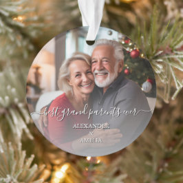 Elegante aangepaste foto Grote ouders Kerstmis Ornament