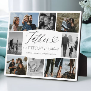 Elegante aangepaste fotocollage van vader Cadeau v Fotoplaat