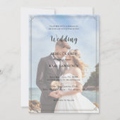 Elegante Aangepaste Huwelijksfoto Uitnodiging  (Voorkant)