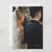 Elegante Aangepaste Huwelijksfoto Uitnodiging  (Achterkant)