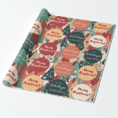 Elegante aangepaste kerstboom vakantie geschenken cadeaupapier (Uitgerold)