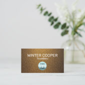 Elegante aangepaste logo koper goud professional visitekaartje (Staand voorkant)