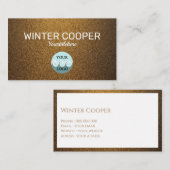 Elegante aangepaste logo koper goud professional visitekaartje (Voorkant / Achterkant)