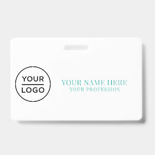 Elegante aangepaste logo-werknemer eenvoudig badge