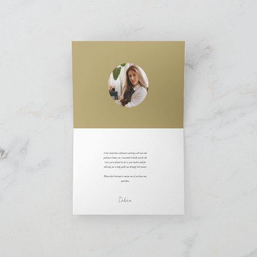 Elegante aangepaste makelaar dank u kaarten - mono (Binnen)