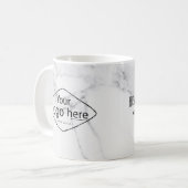 Elegante Aangepaste Marmeren Mok - Logo Bewerkbaar (Voorkant links)