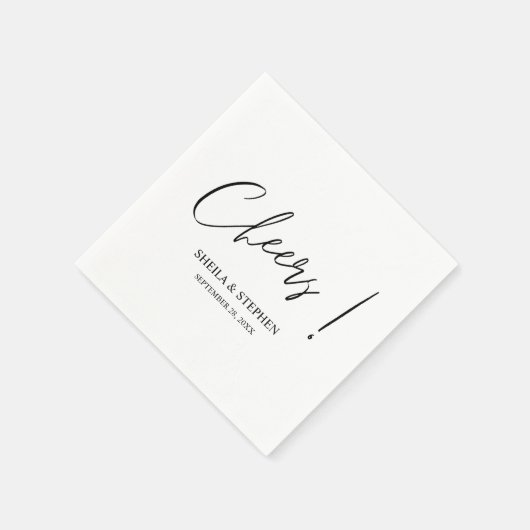 Elegante Aangepaste Minimalistische Trouwkreetjes Servet (Hoek)