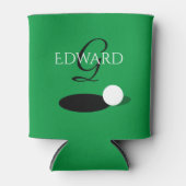 Elegante aangepaste monogram golf koelbox voor gol blikjeskoeler (Voorkant)