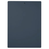 Elegante aangepaste naam donkerblauw klembord (Achterkant)