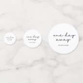 Elegante Aangepaste Oefenavondmaal Tafel Nog Maar Confetti (Achterkanten)