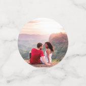 Elegante Aangepaste Oefenavondmaal Tafel Nog Maar Confetti (Kleine voorkant)