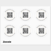 Elegante aangepaste QR-code Ronde Sticker (Vel)