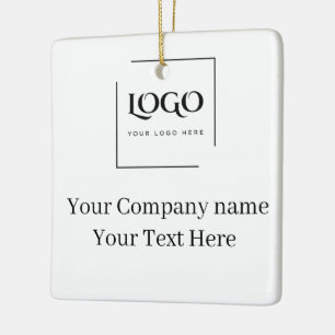 Elegante aangepaste sjabloon voor uw logo keramisch ornament