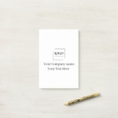 Elegante aangepaste sjabloon voor uw logo post-it® notes (Op bureau)