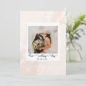 Elegante Aangepaste Trouwfoto Aankondiging (Staand voorkant)