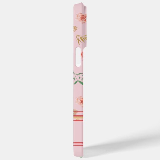Elegante aangepaste vrouwelijke roze bloesems met  Case-Mate iPhone case (Achterkant / Rechts)