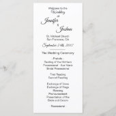 Elegante aangepaste witte zwarte trouwprogramma's programma (Voorkant)