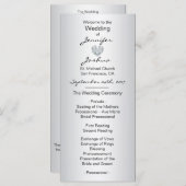 Elegante aangepaste zilveren zwarte bruiloft progr programma (Voorkant / Achterkant)