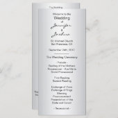 Elegante aangepaste zilveren zwarte bruiloft progr programma (Voorkant / Achterkant)