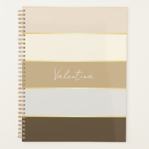 Elegante aangepaste zomerkleuren Kleurenblok Strep Planner