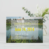 Elegante aankondiging van het redden van de datum  (Staand voorkant)