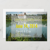 Elegante aankondiging van het redden van de datum  (Voorkant / Achterkant)