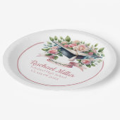 Elegante aanpasbare afstudeerfeestplaat papieren bordje (Gekanteld)