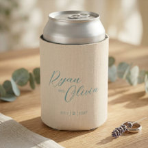 Elegante aanpasbare beige teal bruiloft