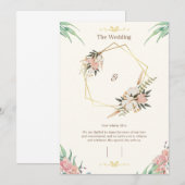 Elegante aanpasbare trouwuitnodiging sjabloon (Voorkant / Achterkant)