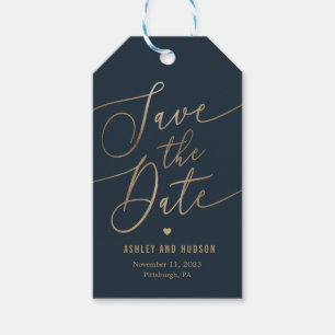 Elegante aanraking bewerkbare kleur sparen het dat cadeaulabel