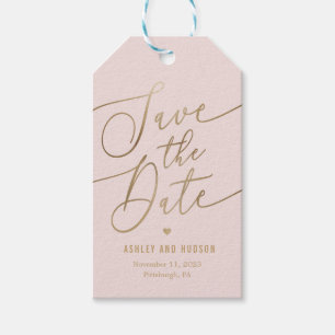 Elegante aanraking bewerkbare kleur sparen het dat cadeaulabel