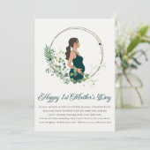 Elegante aanstaande moeder Gefeliciteerd met uw ee Feestdagenkaart (Staand voorkant)