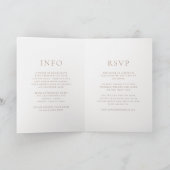 Elegante aardse neutrale script monogram bruiloft (Binnen)