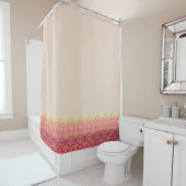 Elegante Abrikozenbloem Douchegordijn (In situ)