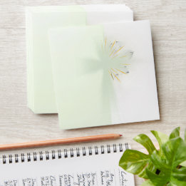 Elegante abstracte bloemenkruis doop envelop