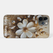 Elegante Abstracte bloemenolieverfschilderij met g Case-Mate iPhone Case (Achterkant (horizontaal))