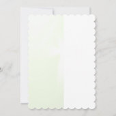 Elegante abstracte bloemkruis doop uitnodiging (Achterkant)