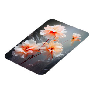 Elegante Abstracte Blos Bloem Nevelige Stroom Magneet
