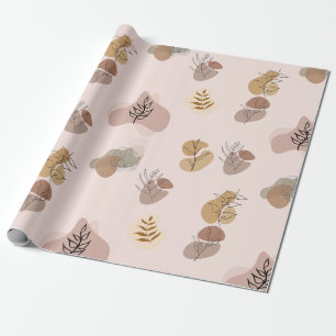 Elegante Abstracte botanische minimalistische aard Cadeaupapier