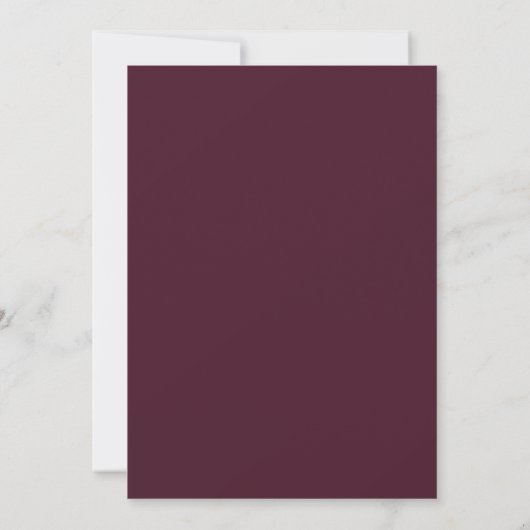 Elegante Abstracte Burgundy Roze Bloemige Bruiloft Kaart (Achterkant)