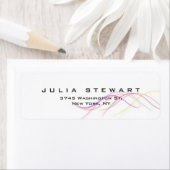 Elegante Abstracte Curven Professioneel Modern Etiket (Insitu)