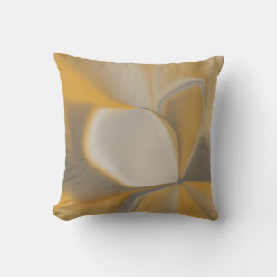 Elegante Abstracte Gele Witte Bloemblad Hoek Bloem Kussen
