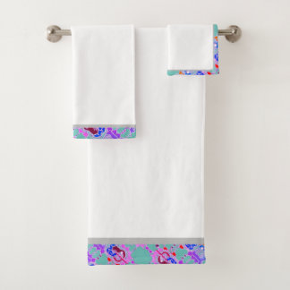 Elegante Abstracte geometrische achtergrond wit Bad Handdoek