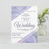 *~* Elegante Abstracte Glitter AR17 bruiloft Kaart (Staand voorkant)