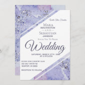 *~* Elegante Abstracte Glitter AR17 bruiloft Kaart (Voorkant / Achterkant)