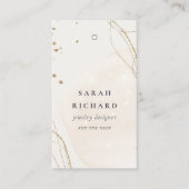 Elegante Abstracte Glitter Ivoor Goud Prijs Label (Voorkant)