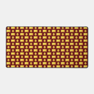Elegante Abstracte Gouden & Maroon Bureaumat