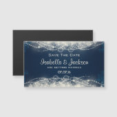 Elegante Abstracte kant en parels redden de datum (Voorkant / Achterkant)