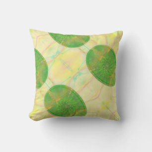 Elegante Abstracte kleurrijke Egg gedempt groen, g Kussen